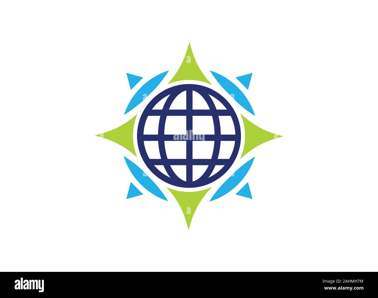 Compass logo Vector Icône. Symbole de la navigation moderne. Modèle de conception de logo Emplacement, Creative Concept Compass Logo Design, Illustration de Vecteur