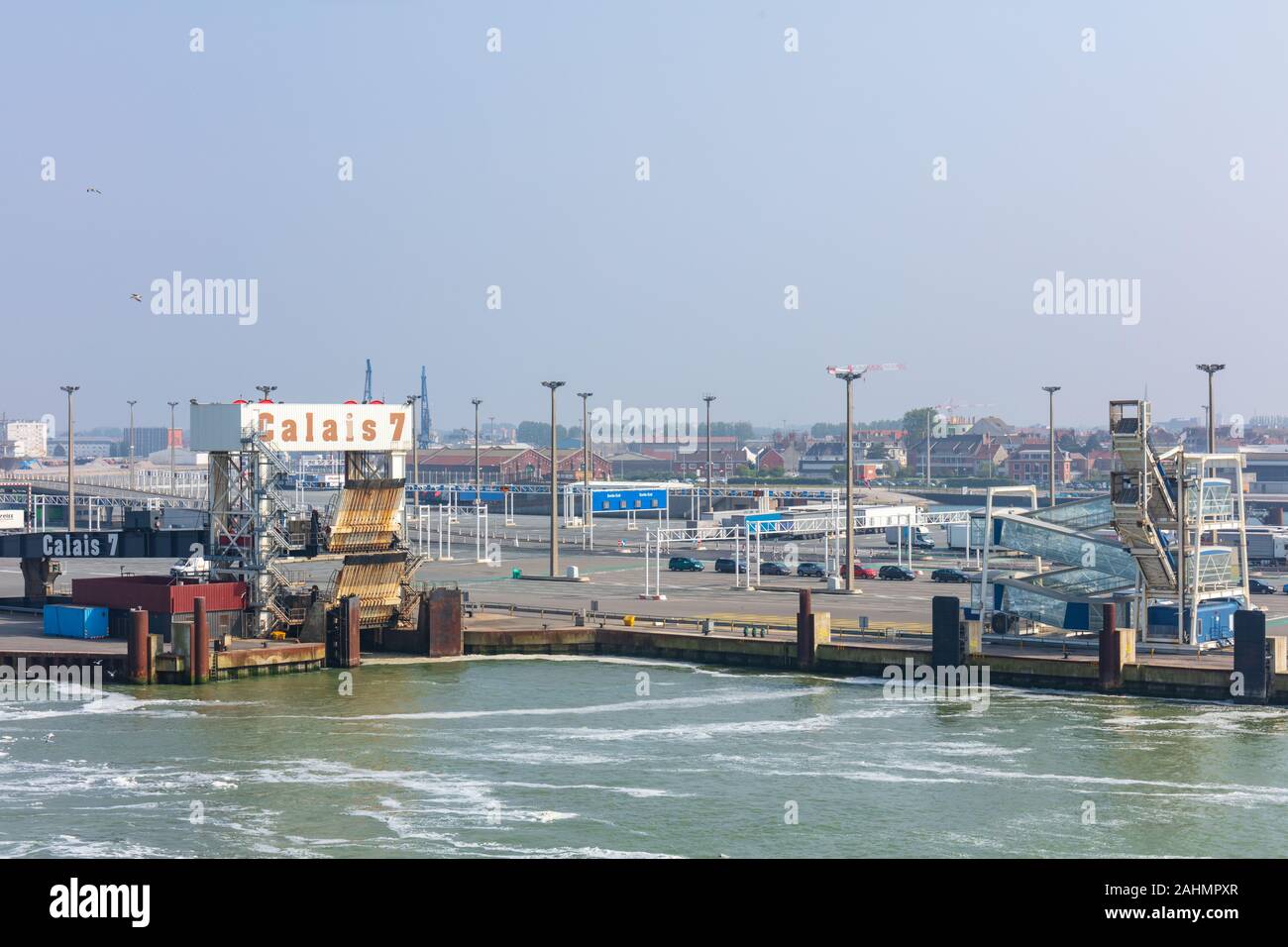 Calais, France ; 20 mai 2018, quai du traversier de vide dans le Port Banque D'Images