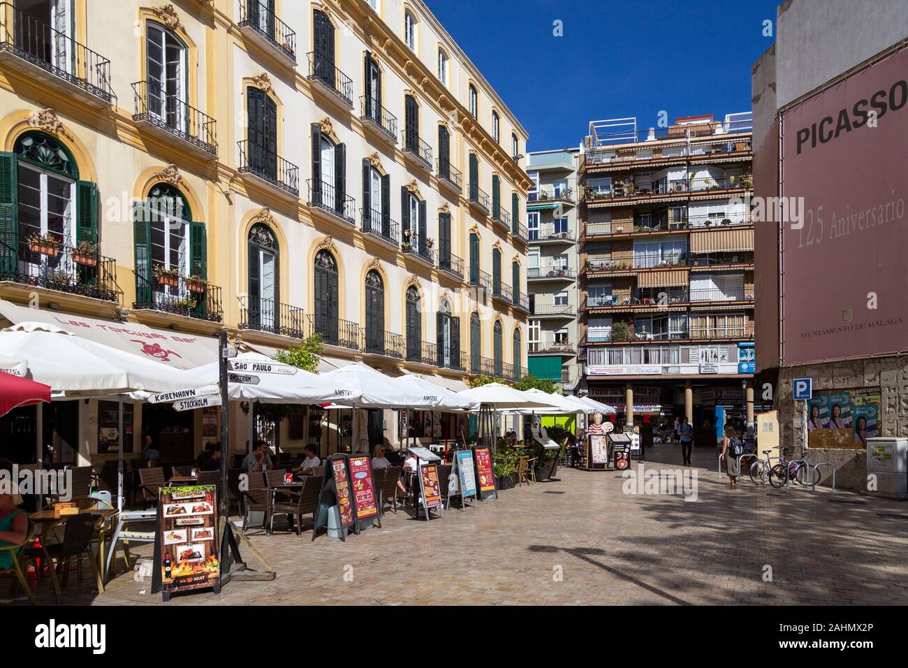 La Plaza de la Merced à Malaga, Espagne Banque D'Images