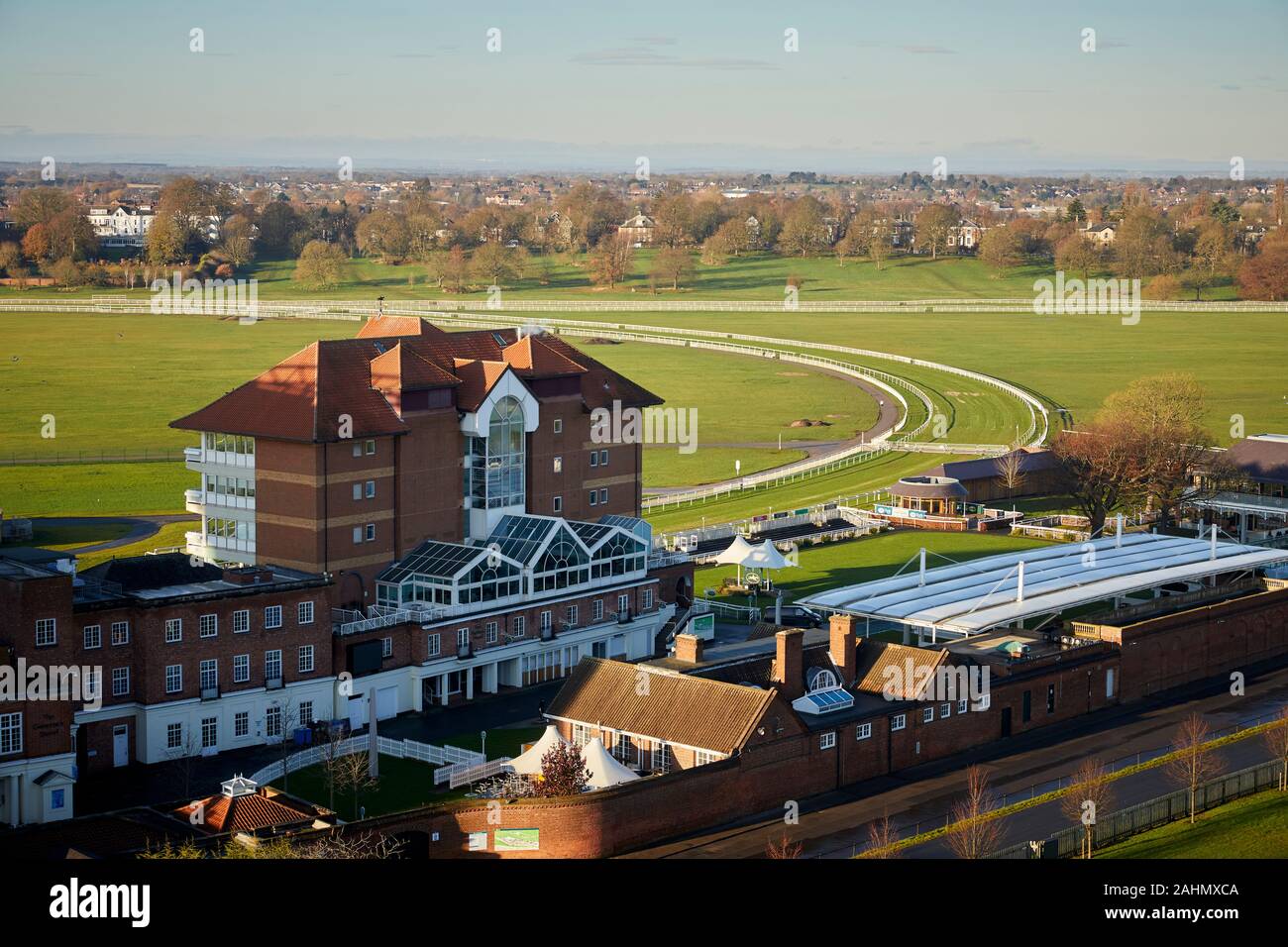 L''hippodrome de York lieu des courses de chevaux dans la région de York, North Yorkshire, Angleterre Banque D'Images