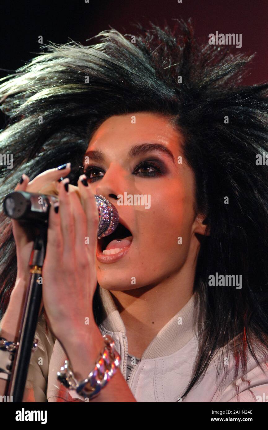 Vérone Italie 09/07/2007 : Bill Kaulitz de Tokio Hotel en concert au cours de l'événement musical Festivalbar '2007'. Banque D'Images