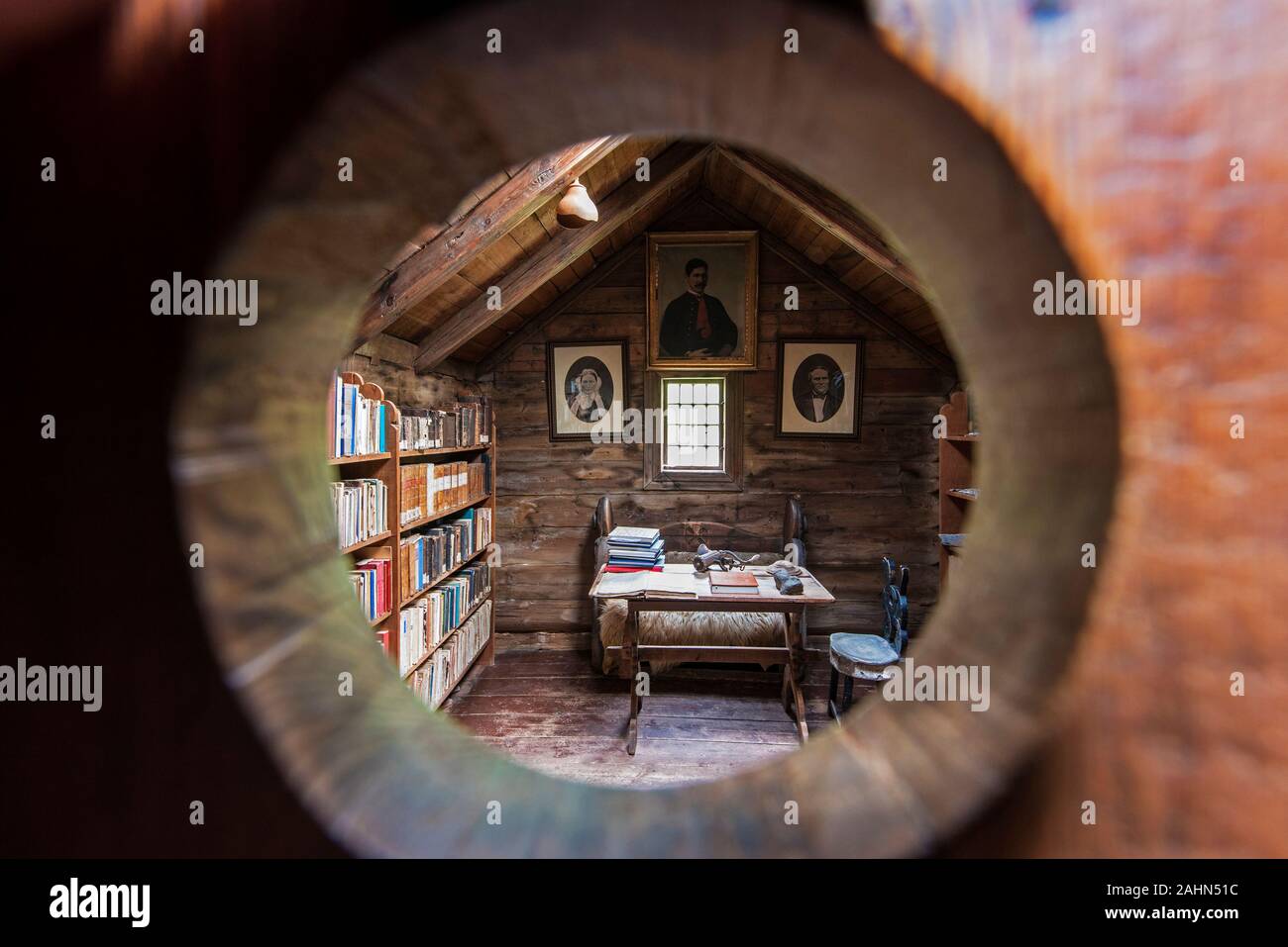 Kirkjubour, Îles Féroé - le 11 juillet 2018 Chambre dans maison Kirkjubour traditionnel village des îles Féroé dans l'île de Streymoy féroïen Banque D'Images