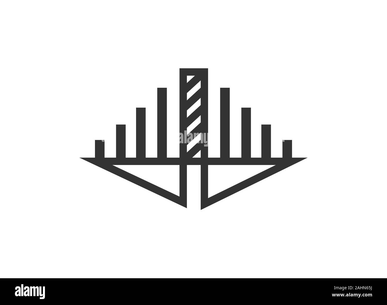 Résumé de création logo design modèle vecteur pont Illustration de Vecteur