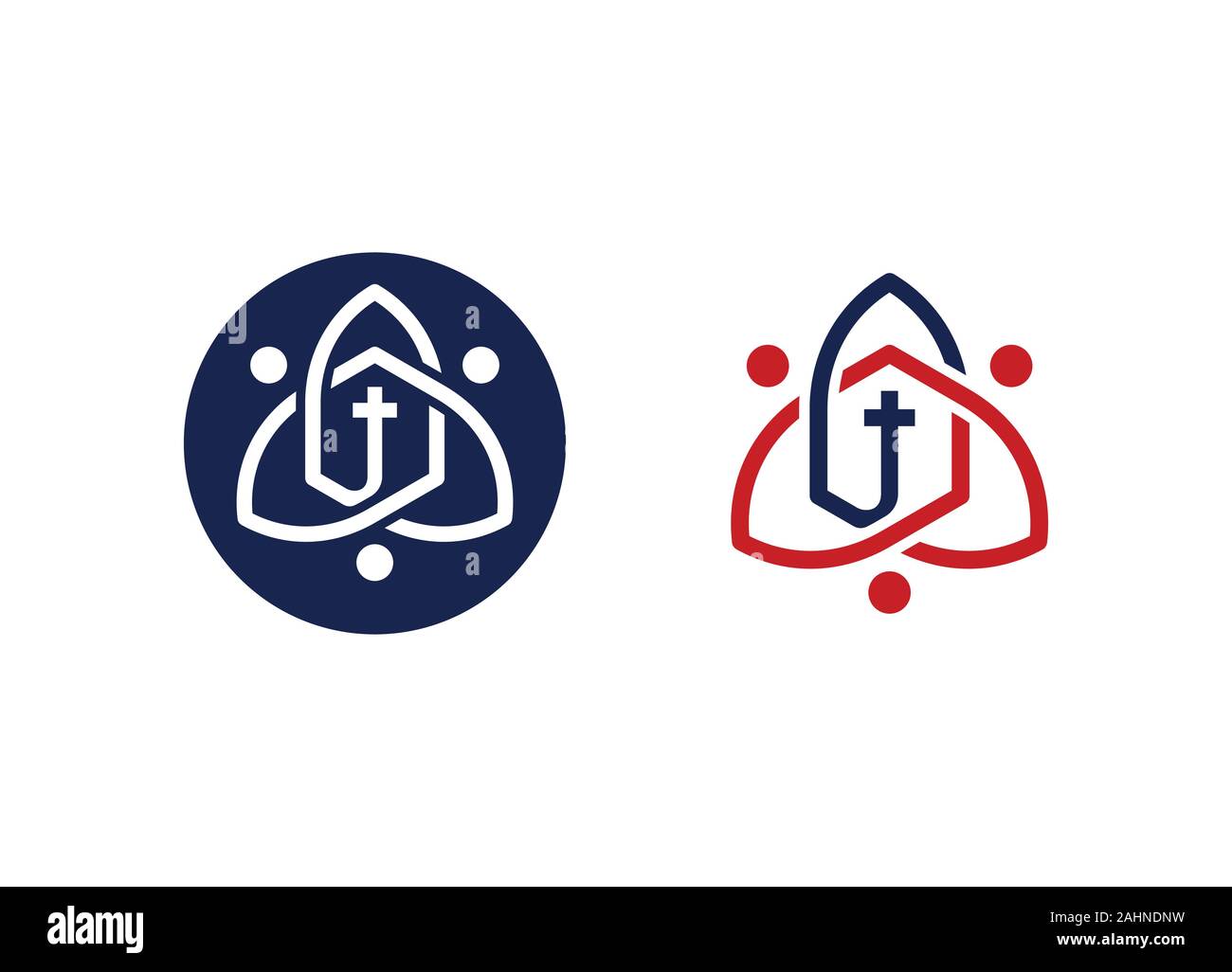 Modèle de conception de logo de l'église pour les églises et les organisations chrétiennes Illustration de Vecteur