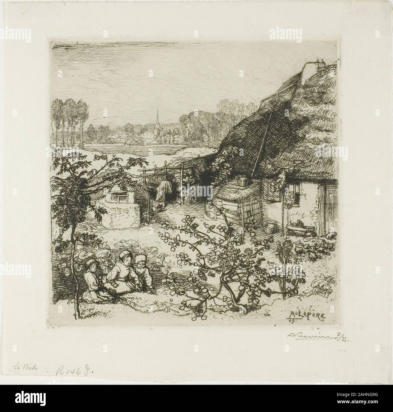 Louis Auguste Lepère. Le Nid. 1909. La France. Gravure sur bois sur papier crème Banque D'Images