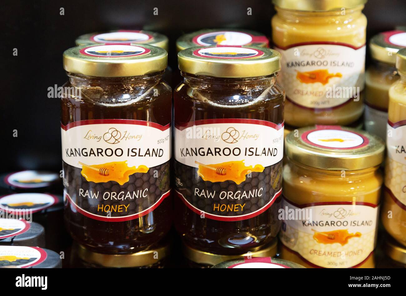 Kangaroo Island pour la vente de miel - Adelaide (Australie) Banque D'Images