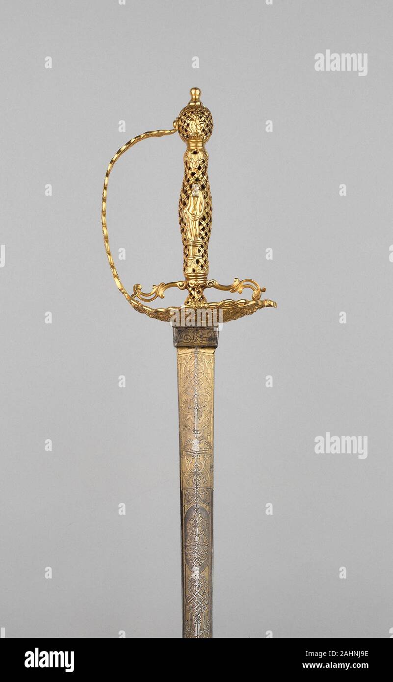 Épée robe. 1733-1830. L'Espagne. En alliage d'or, l'acier, et de dorure Banque D'Images