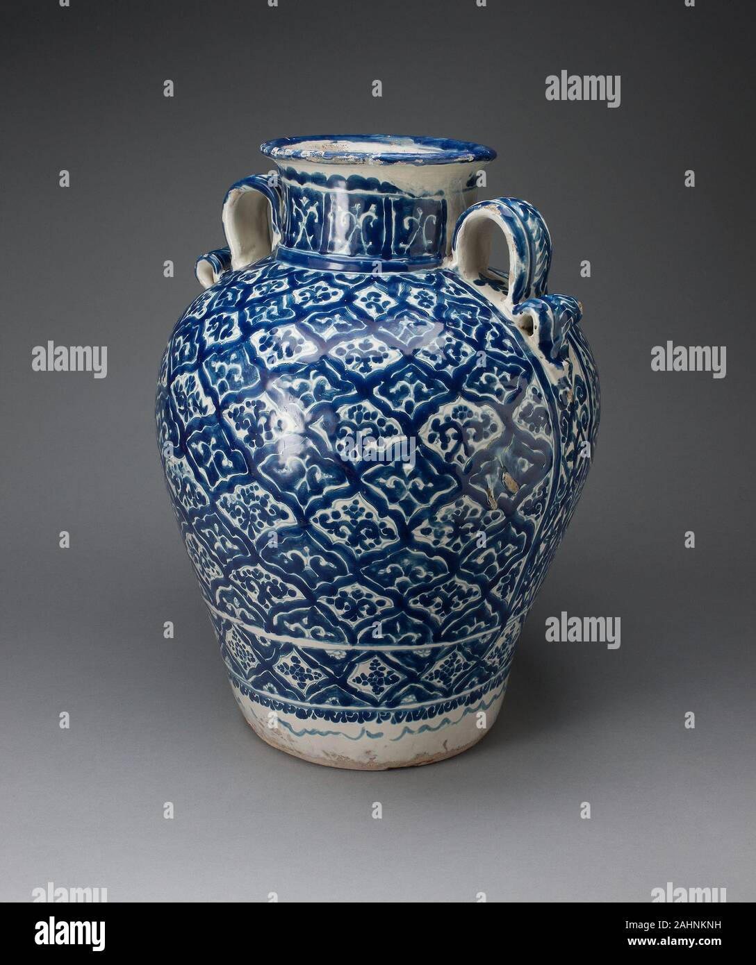 Talavera Poblana (Potter). Vase. 1700-1750. État de Puebla. Faïence-étain Banque D'Images