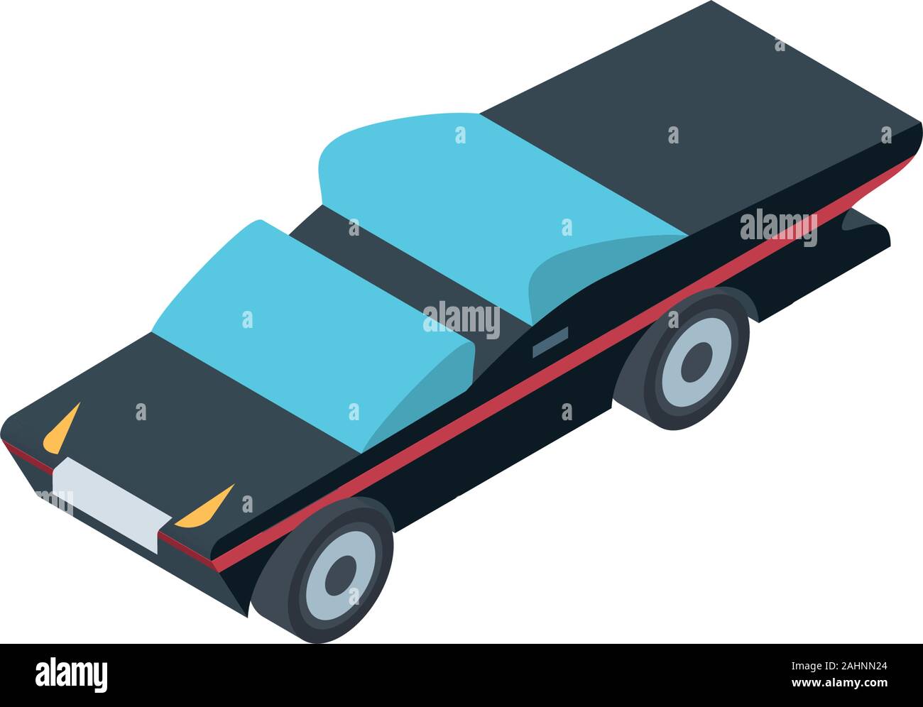 La conception des wagons gris isométrique, le transport par véhicule de transport routier et de la circulation de vitesse de roue d'illustration vectorielle thème Voyage Illustration de Vecteur