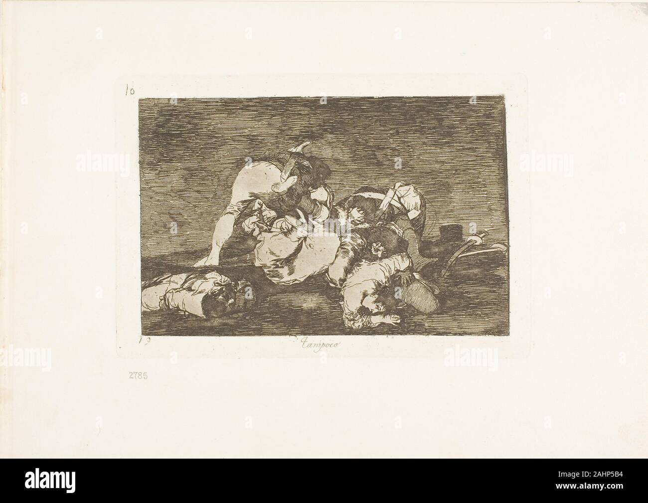 Francisco José de Goya y Lucientes. Pas plus que ces dix à partir de la plaque, les désastres de la guerre. 1810-1815. L'Espagne. Eau-forte et burin sur papier vélin ivoire avec bords dorés Banque D'Images