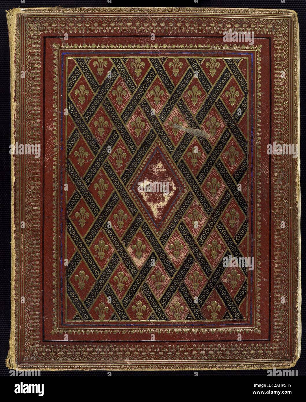 Inconnu. Le George Cowper Album. 1849-1860. L'Angleterre. Album de l'époque victorienne de l'argentiques à partir de négatifs sur verre au collodion humide en couverture en cuir rouge avec fleur de lys en relief et initiales G.C. (122) Banque D'Images