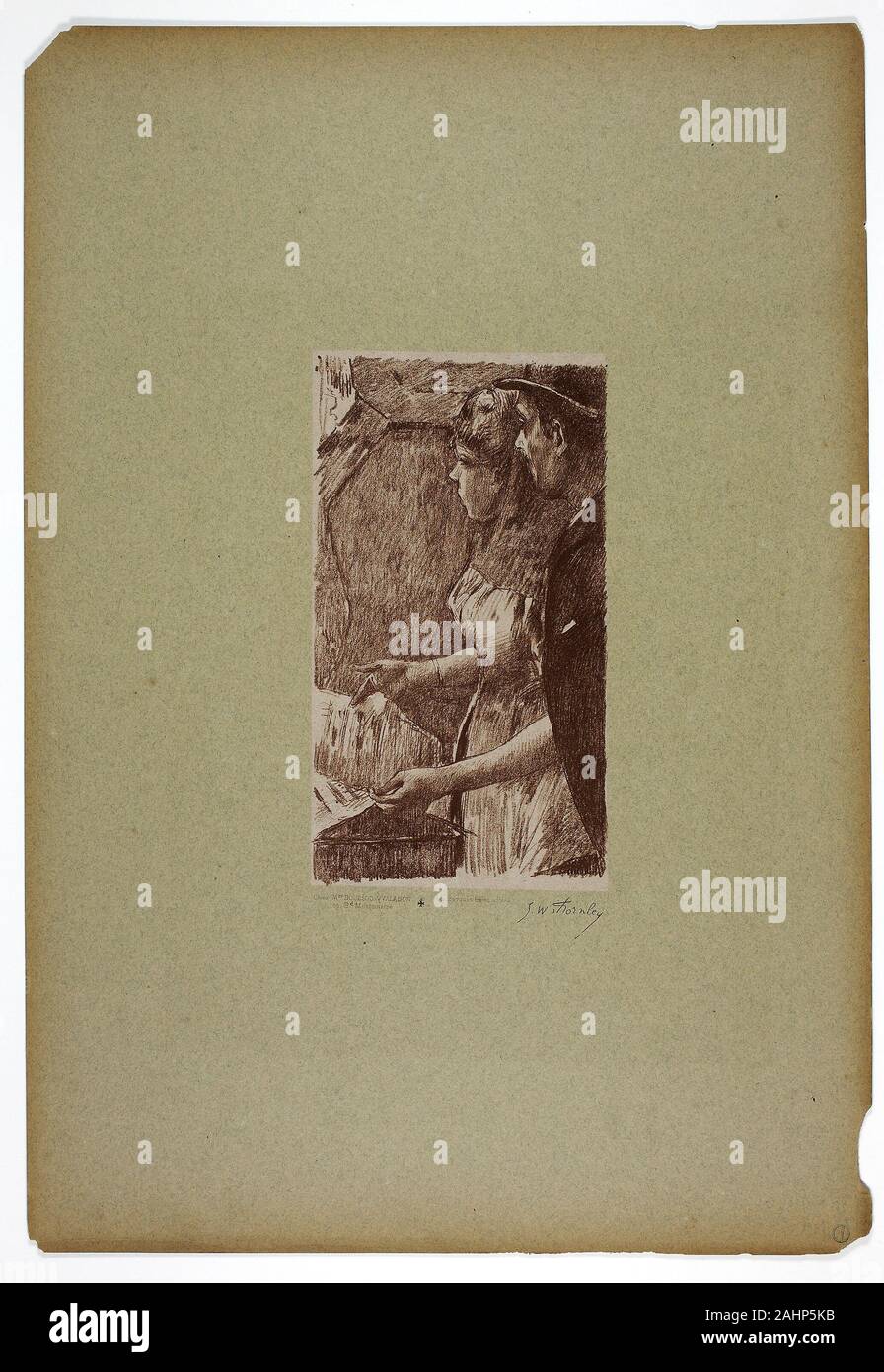 Georges-William Thornley. Singer en attente. 1889-1890. La France. Lithographie sur papier Banque D'Images