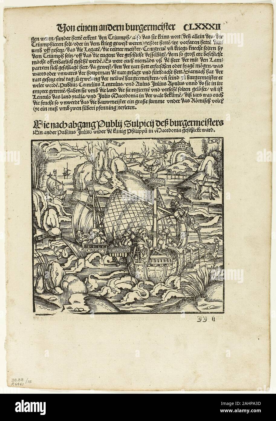 Artiste inconnu. Illustration de Romische, Historien à partir de gravures sur bois à partir de la plaque de quinze livres du xvie siècle. 1507. L'Allemagne. Gravure sur bois sur papier Banque D'Images