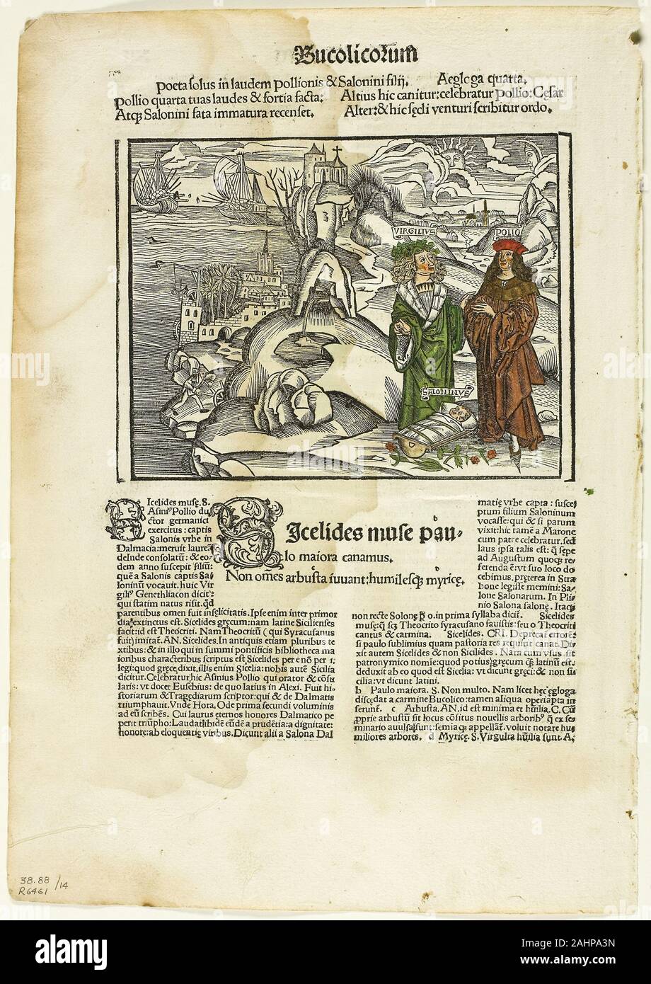 Artiste inconnu. Illustration de Virgile opéra, 14 gravures sur bois à partir de la plaque de livres du xvie siècle. 1502. L'Allemagne. Gravure sur bois sur papier Banque D'Images