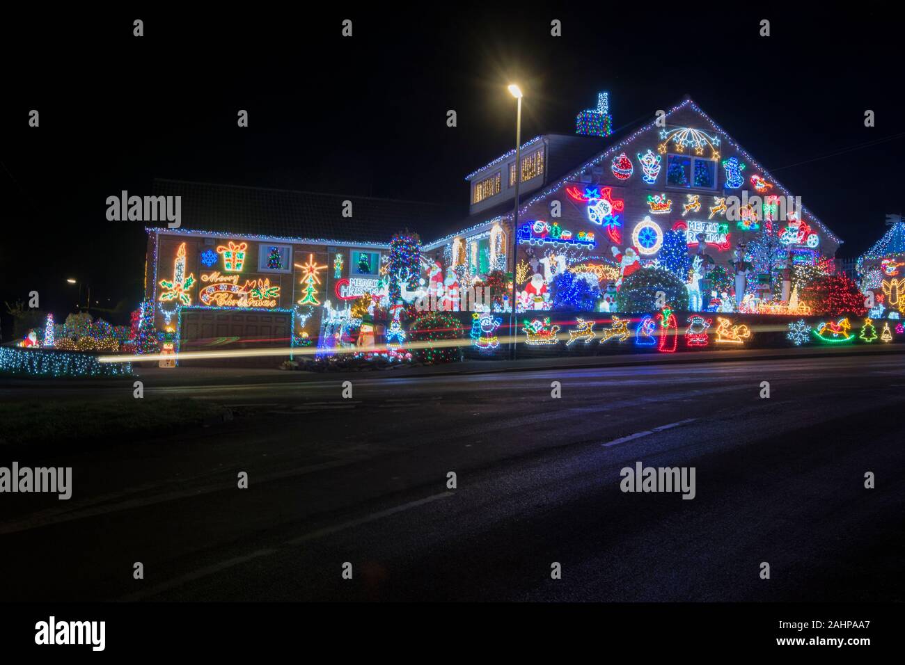 Les lumières de Noël Banque D'Images