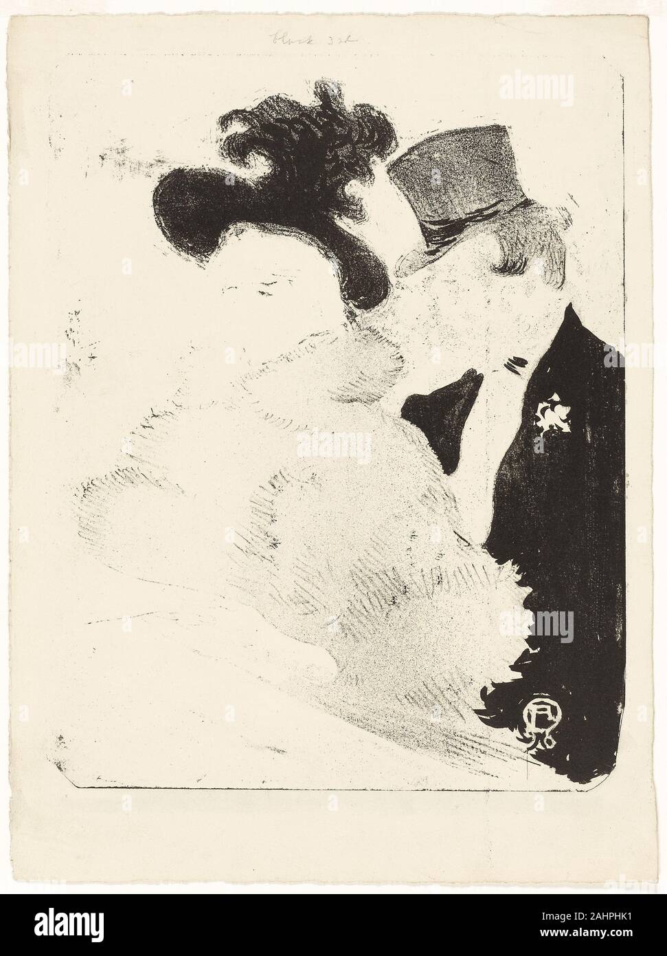 Henri de Toulouse-Lautrec. Au Concert. 1896. La France. Zincograph grisâtre sur l'ivoire portées chine Banque D'Images