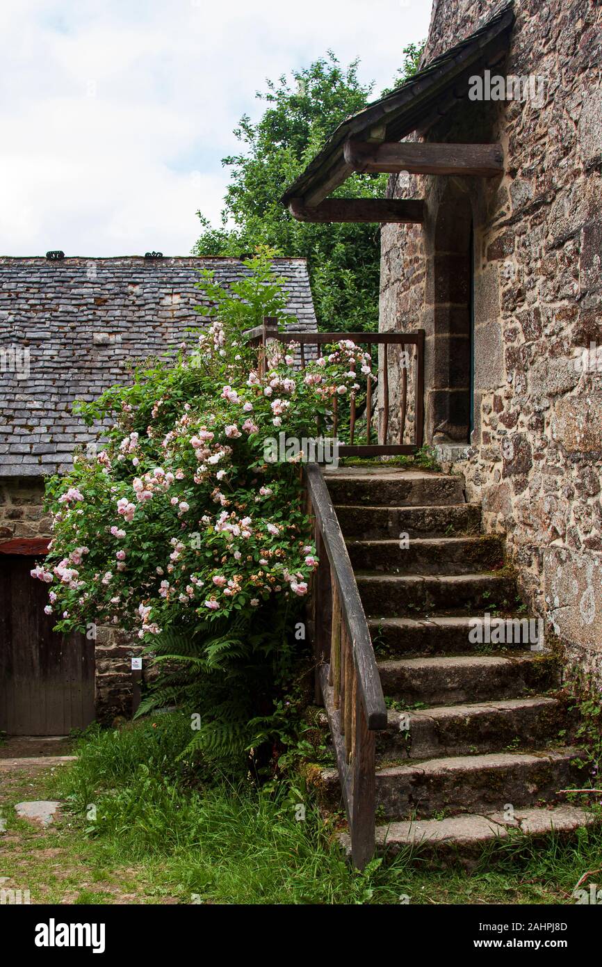 France, Bretagne, Comanna, Les Moulins de Kerouat, 1619 village monastique de tannage des peaux, fraisage, Stone Mills, grains, Banque D'Images