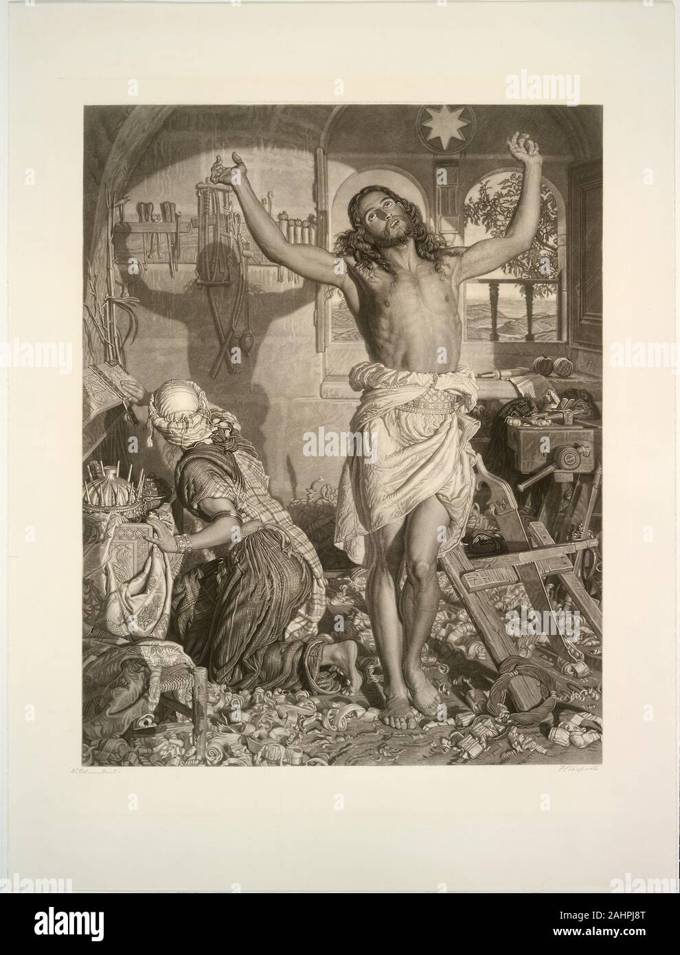 Frederick Stacpoole. L'ombre de la mort. 1878. United Kingdom. Méthode mixte gravure sur ivoire chine fixées sur plaque off-white paper Banque D'Images