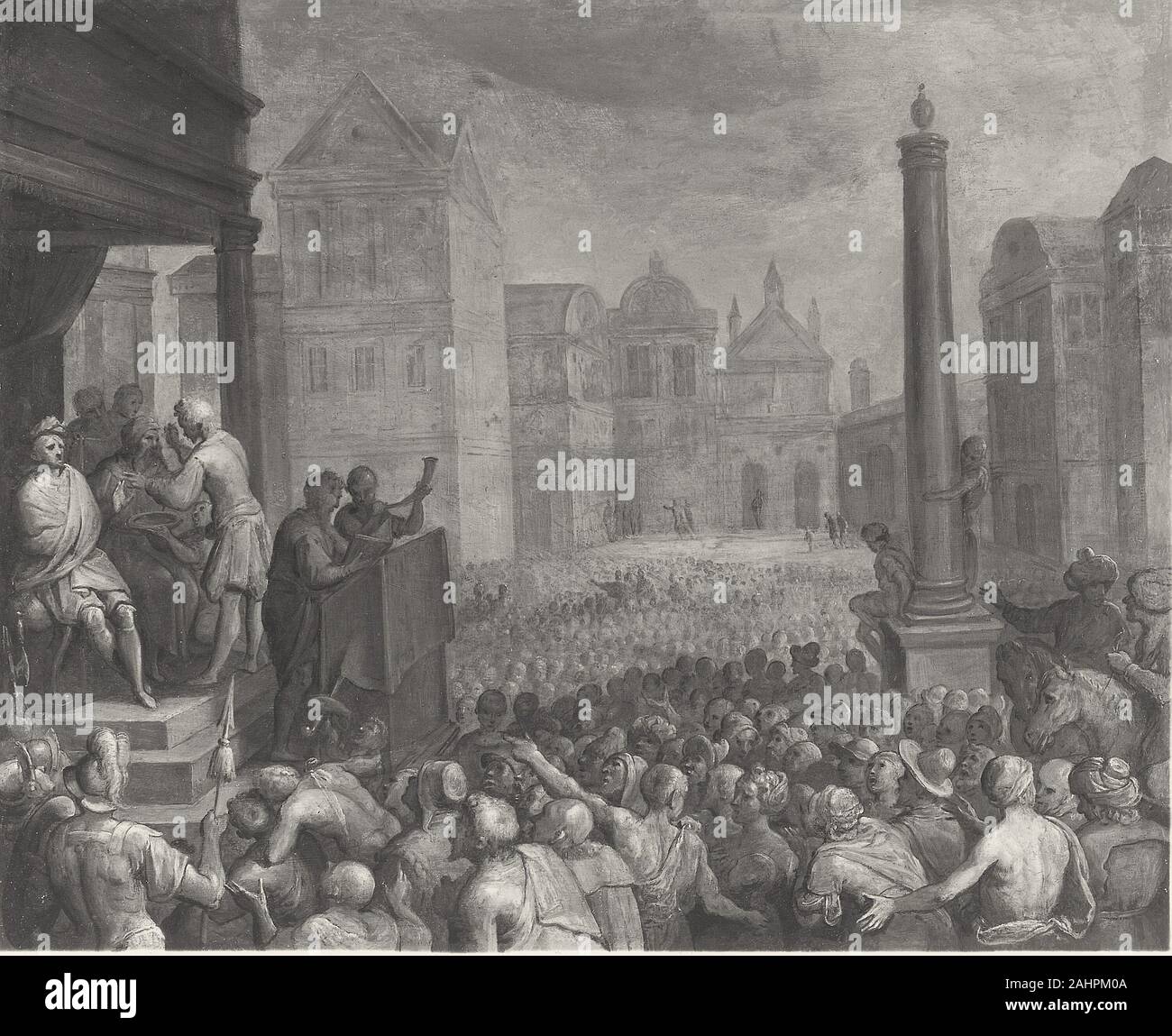 Otto van Veen. L'arrêt de Zaleucus. 1605-1610. Aux Pays-Bas. Huile sur panneau Banque D'Images