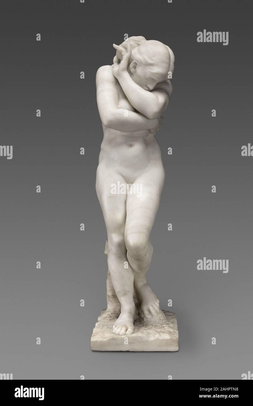 Auguste Rodin. Ève après la chute. 1886. La France. La sculpture de marbre Auguste Rodin Eve doit sa genèse à la porte de l'enfer, l'artiste majeur de la commission par le gouvernement français en 1880. Les associations posés par les portails sculptés de ce projet dirigé Rodin retour à l'art de Lorenzo Ghiberti et Michel-Ange, en particulier leur représentation d'histoires bibliques de la Genèse. Un certain nombre d'éléments des portes-comme le penseur, Adam et Eve, a évolué vers des œuvres indépendantes. En particulier, Eve rappelle les la plupart des peintures de la renaissance de la sculpture de Michel-ange de bord Banque D'Images