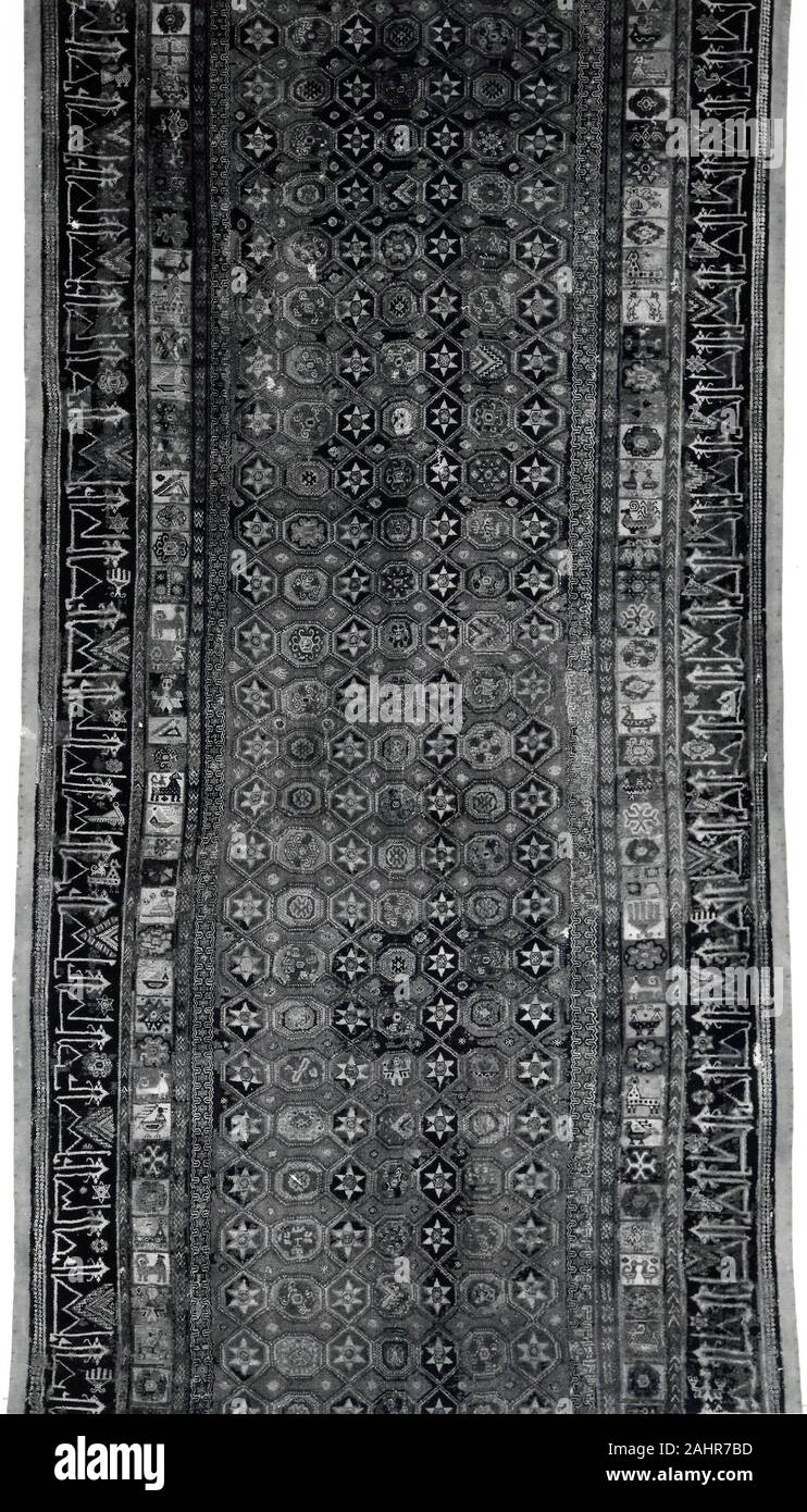 Islamique. Tapis. 1440-1460. L'Espagne. La laine, tissage ordinaire avec des trames supplémentaires formant coupés au moyen d'une technique connue sous le nom de l'espagnol noeuds Banque D'Images