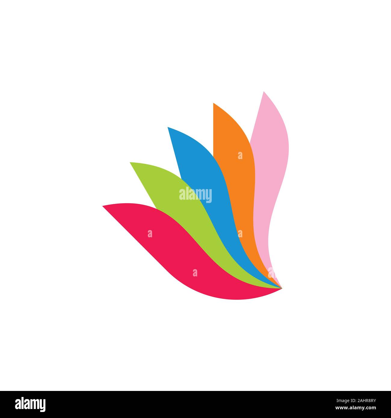 Courbes de swirl logo coloré décoration beauté vector Illustration de Vecteur