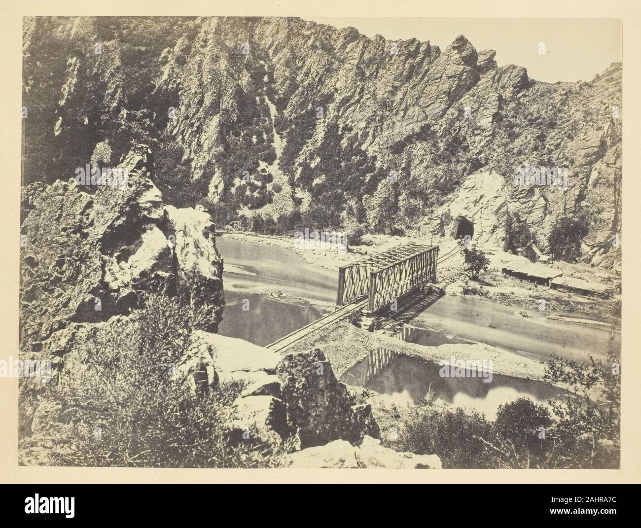 Andrew Joseph Russell. Tunnel no 3, Weber, canon de l'Utah. 1868-1869. United States. L'albumine, pl. XXII de l'album Soleil Photos de paysages des Rocheuses (1870) Banque D'Images