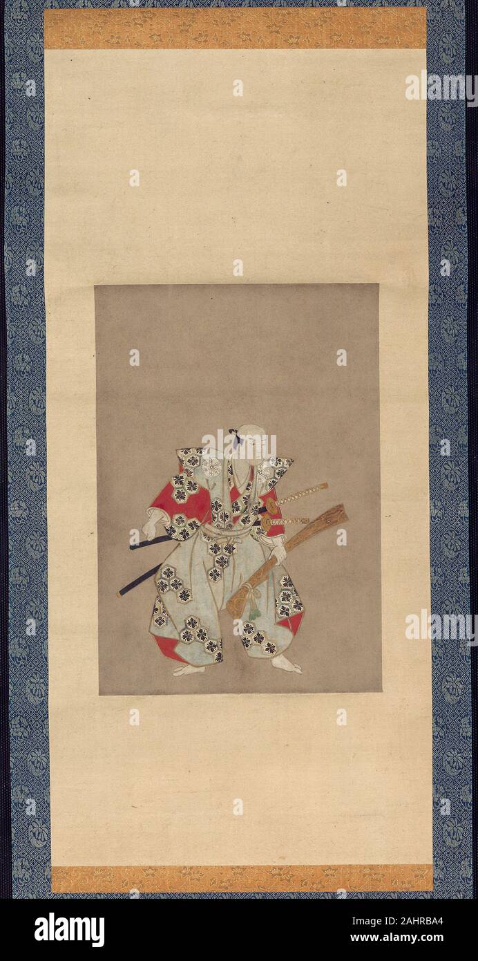 Un acteur sur scène. 1715-1735. Le Japon. Fiche Album monté comme hanging scroll. Encre et couleurs sur papier Banque D'Images
