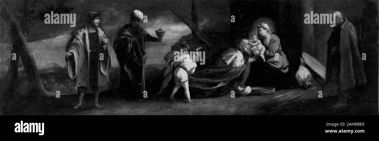 Pietro Della Vecchia. L'Adoration des Mages. 1645-1655. L'Italie. Huile sur toile Banque D'Images