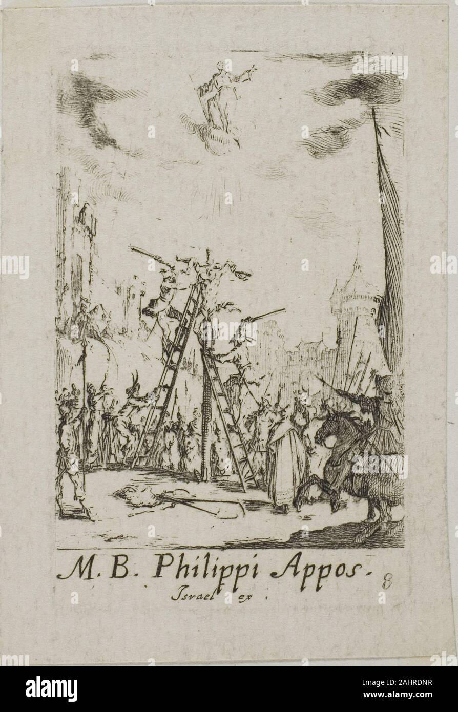 Jacques Callot. Martyre de Saint Phillip, huit de la plaque de martyres les apôtres. 1612-1635. La France. Eau-forte sur papier Banque D'Images