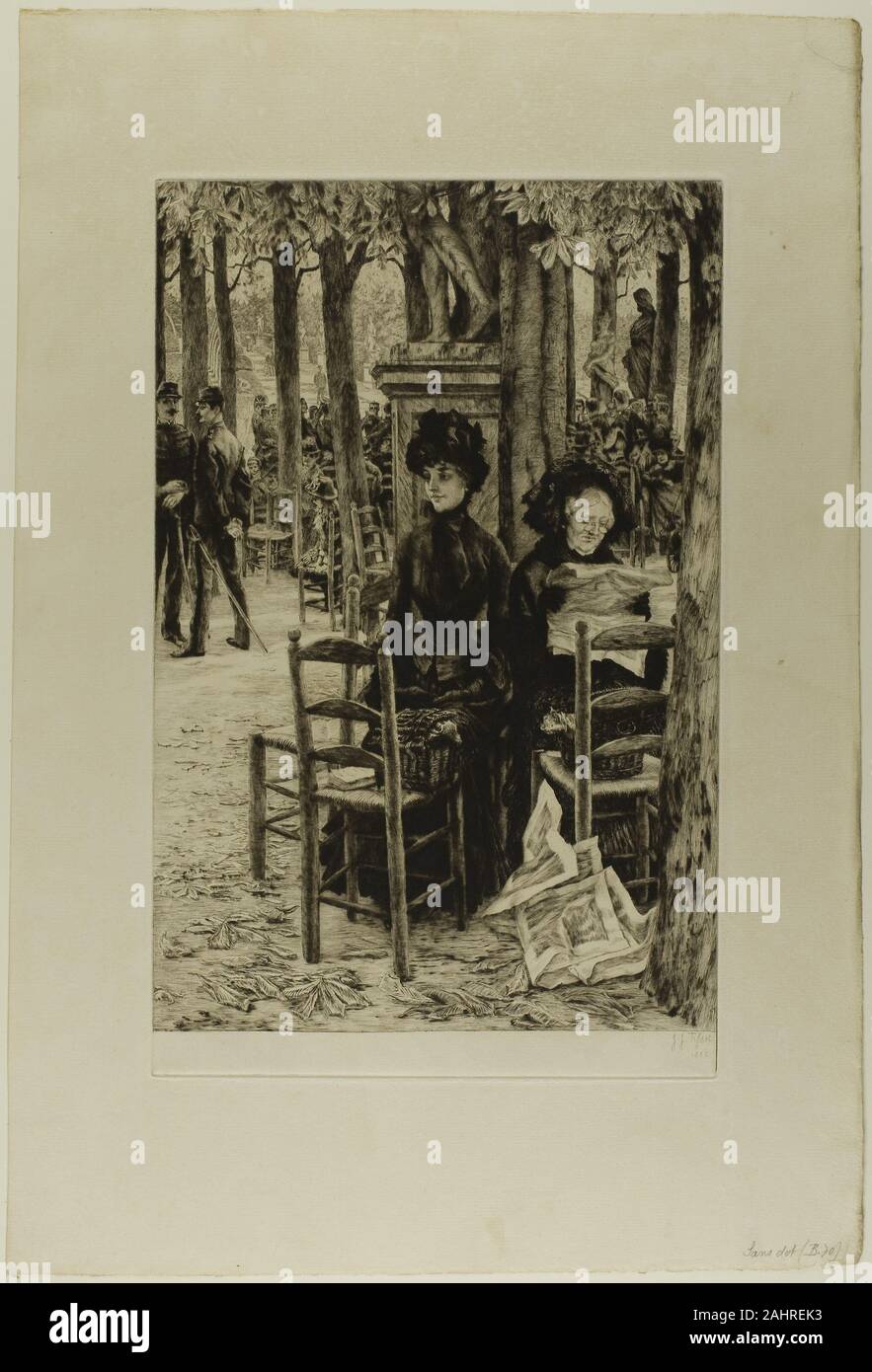 James Tissot. Sans Dot. 1885. La France. Pointe sèche sur papier vergé crème Banque D'Images