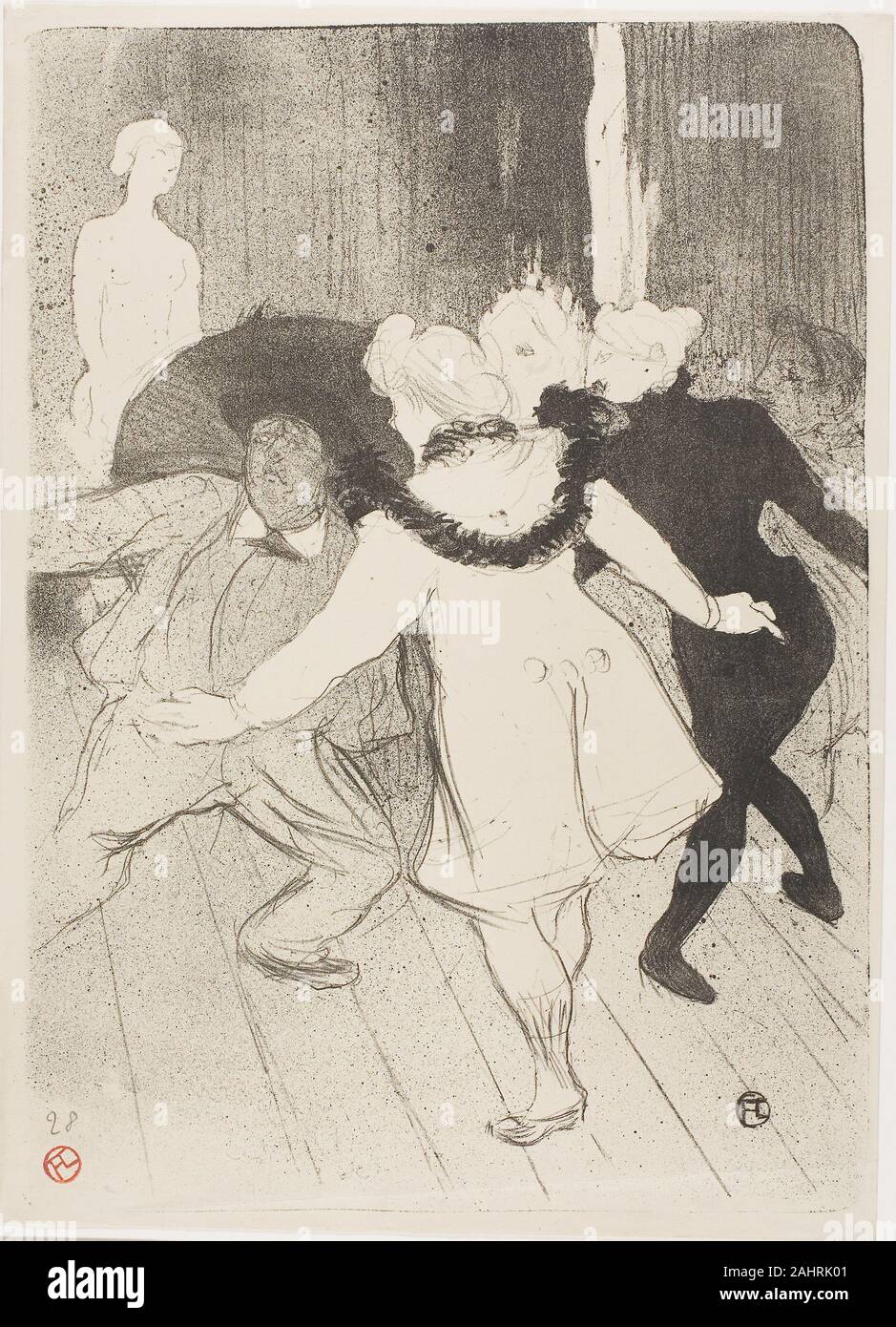 Henri de Toulouse-Lautrec. Au la modestie de Monsieur Aux Folies-Bergère Prudhomme. 1893. La France. Lithographie sur vélin crème Banque D'Images