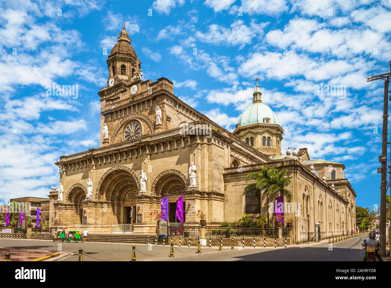 La Cathédrale de Manille, Intramuros, Manille, Philippines Banque D'Images
