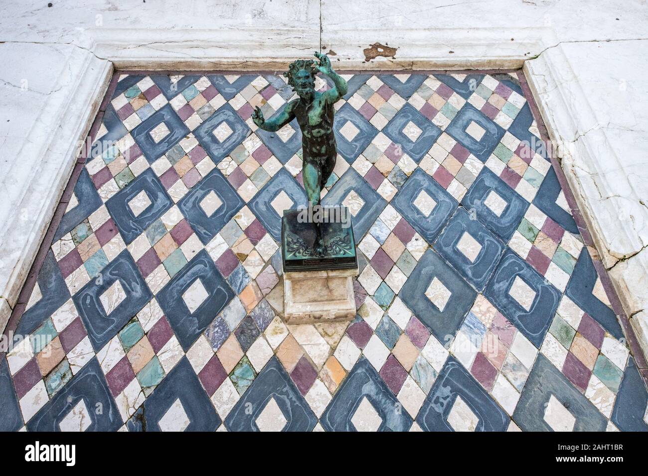 Dancing Faun, Casa del Fauno, Maison du Faune, Pompéi, Italie Banque D'Images