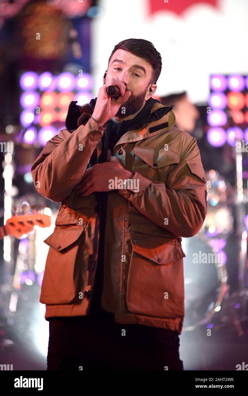 Sam Hunt présents à Times Square New Year's Eve Célébration du compte à rebours de chute, Duffy Square, New York, NY Le 31 décembre 2019. Photo par : Kristin Callahan/Everett Collection Banque D'Images