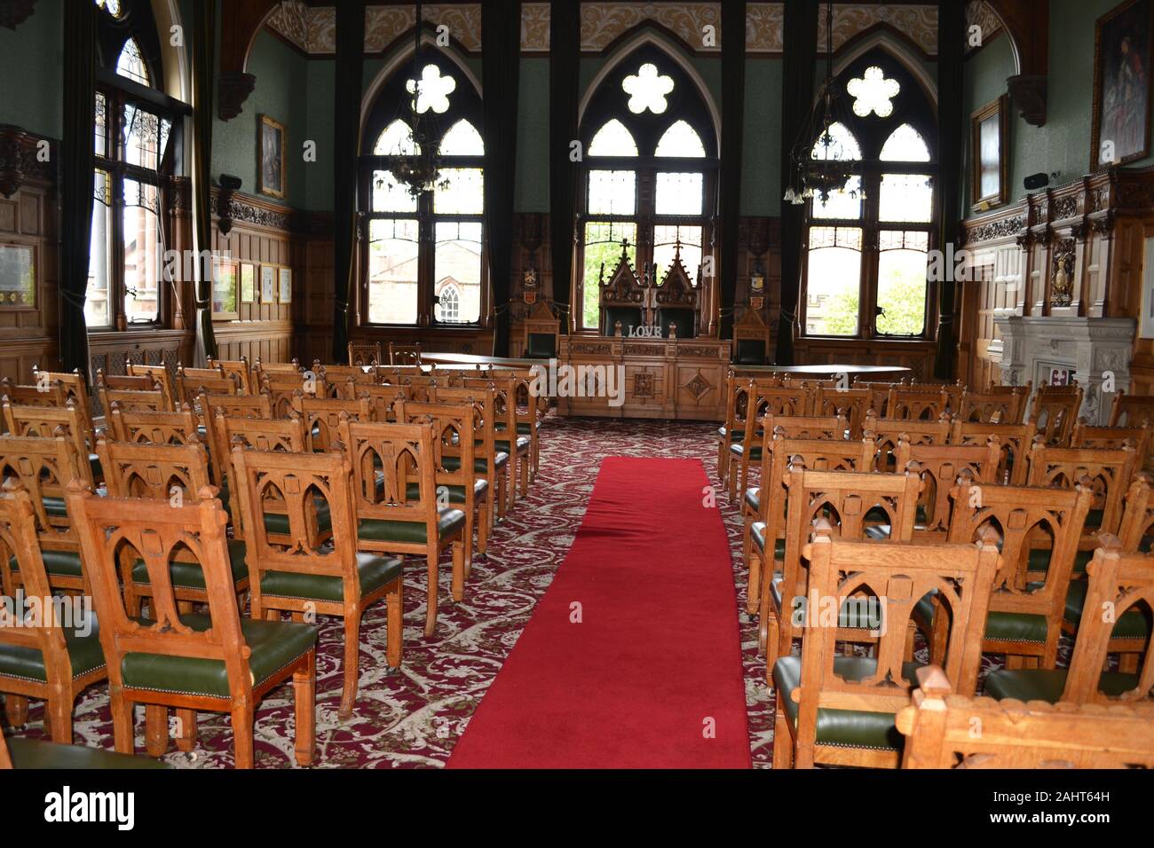 Lieu de mariage, salle d'assemblage à l'hôtel de ville de Chester, Chester, Cheshire, Royaume-Uni Banque D'Images