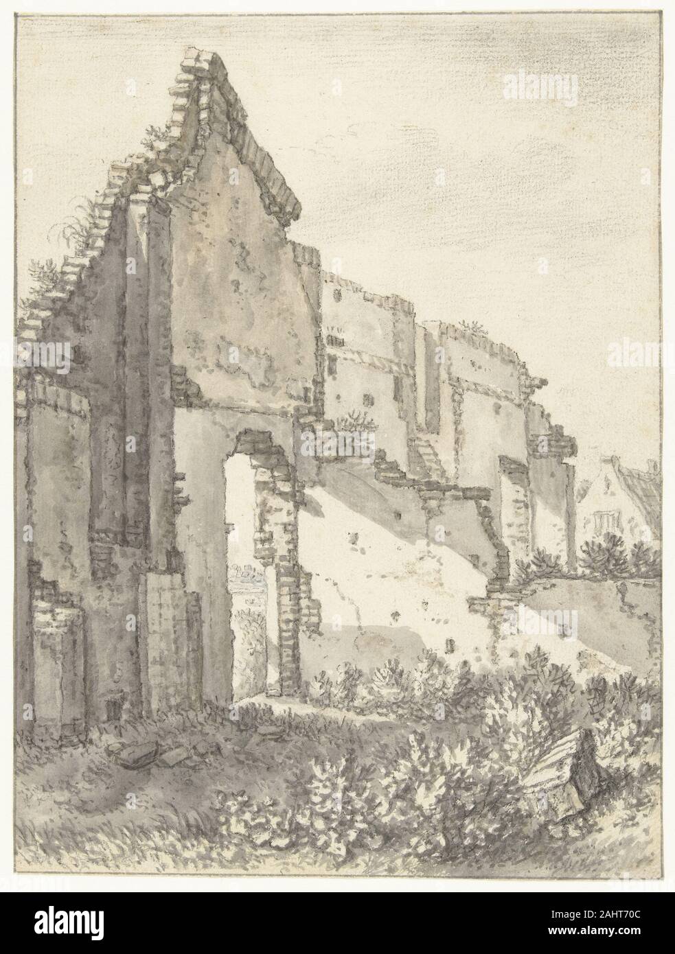 Ruines d'un bâtiment à Utrecht, Herman SAFTLEVEN, 1674.jpg - 2AHT70C Banque D'Images