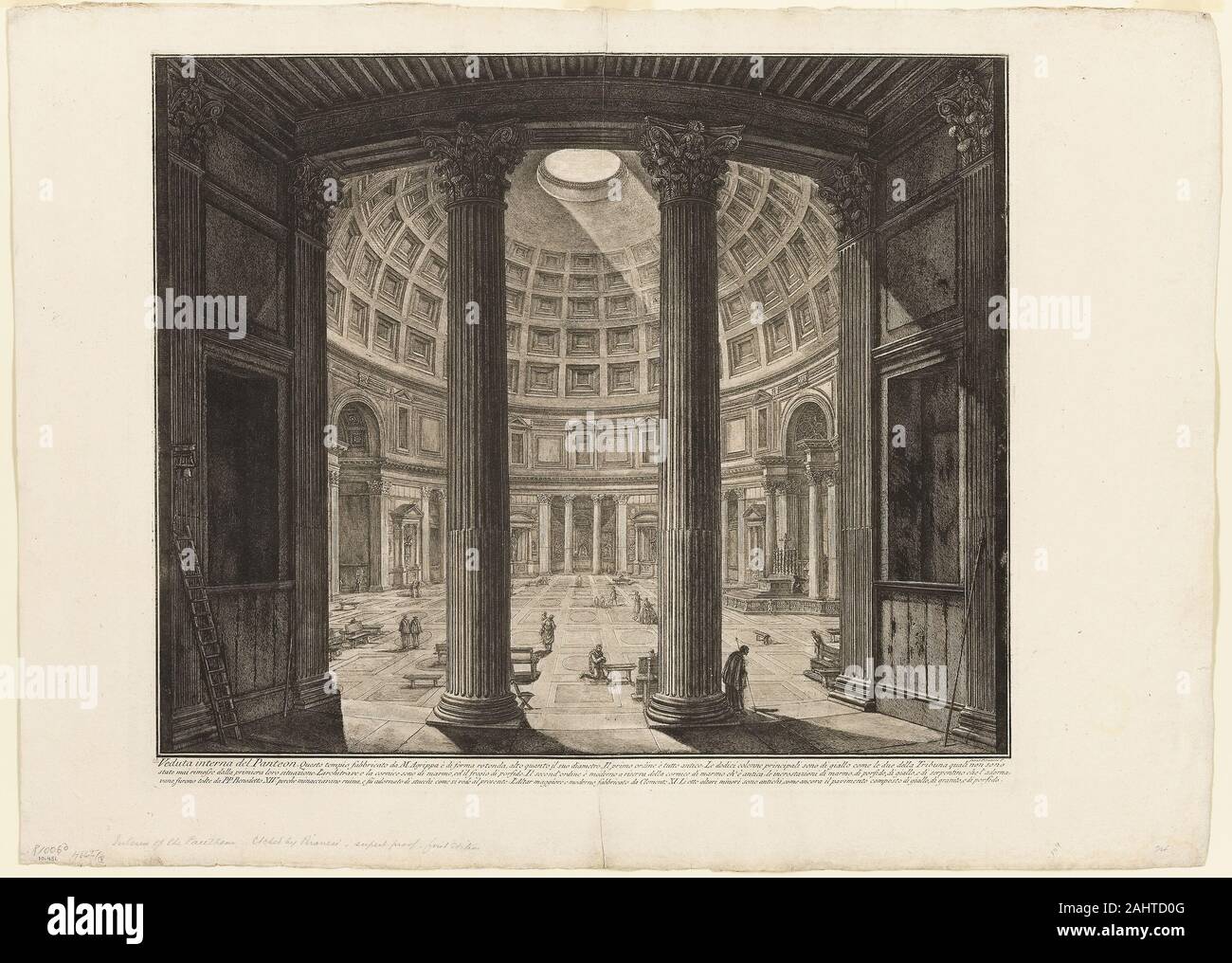 Giovanni Battista Piranesi. Vue de l'intérieur du Panthéon, à partir des vues de Rome. 1768. L'Italie. Gravure sur papier vergé ivoire lourd Banque D'Images