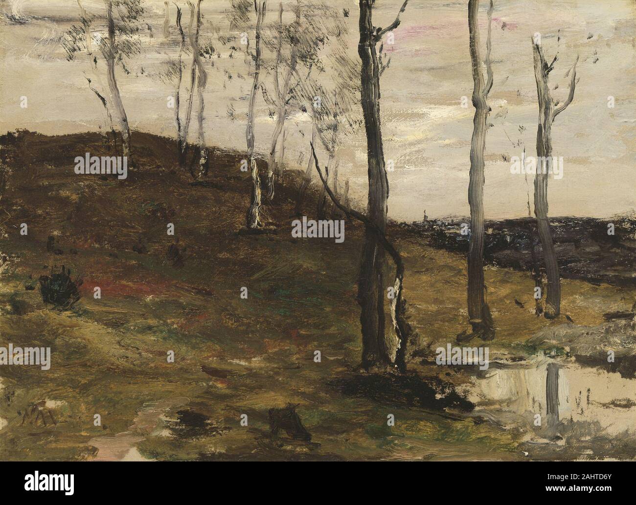 William Morris Hunt. Colline avec des arbres. 1872-1878. Boston. Huile sur toile Banque D'Images