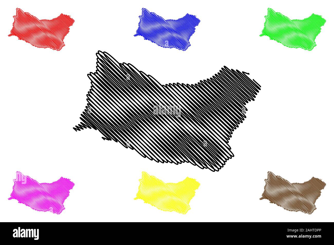 Département (Ministères de l'Uruguay, République orientale de l'Uruguay) map vector illustration, scribble sketch carte Salto Illustration de Vecteur