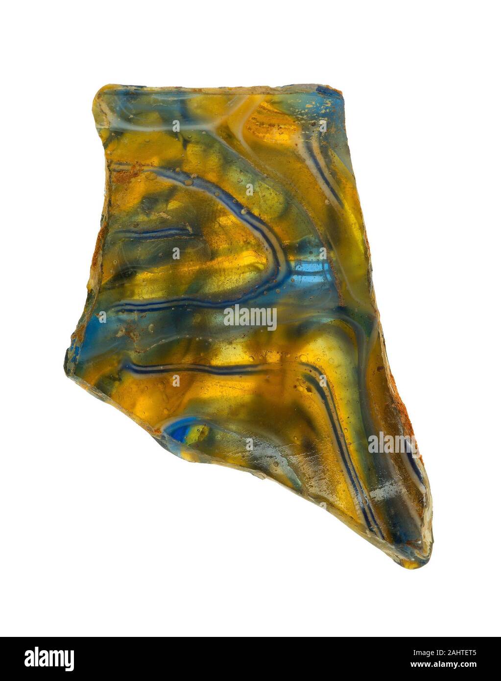 Ancienne cité romaine. Fragment d'un bol. 50 BC-AD 100. L'Empire romain. Mosaïque de verre, technique de verre Banque D'Images