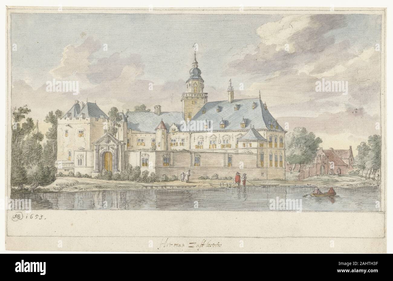 Vue sur le château de Nijenrode, Herman SAFTLEVEN, 1653.jpg - 2AHTH3F Banque D'Images