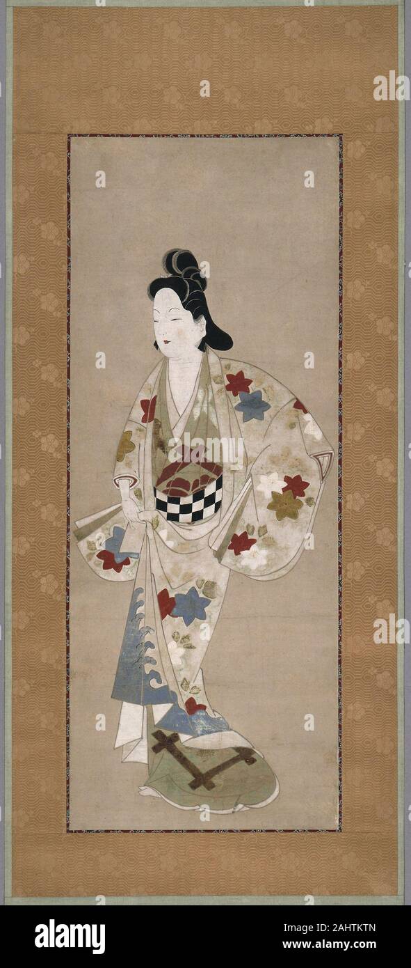 Comité permanent de la beauté. 1656-1678. Le Japon. Défilement pendaison ; l'encre, couleur, et d'or sur papier Banque D'Images