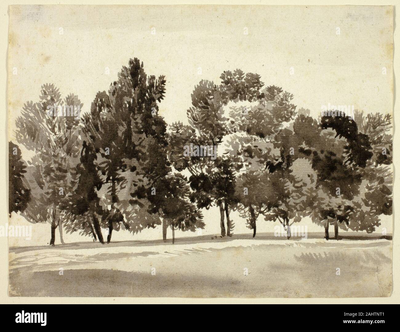 Franáois Perrier (Franz. Bosquet de feuillus. 1808-1822. L'Allemagne. Pinceau et lavis sur papier vergé ivoire Banque D'Images