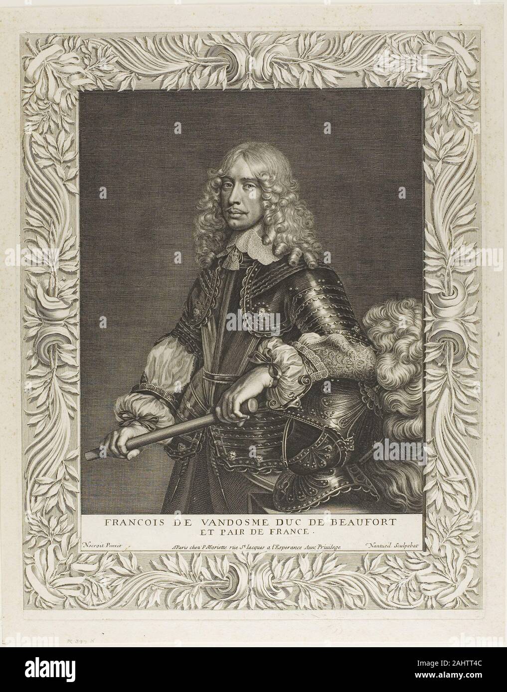 Robert Nanteuil. François de Vendôme, duc de Beaufort. 1643-1653. La France. Gravure sur papier Banque D'Images