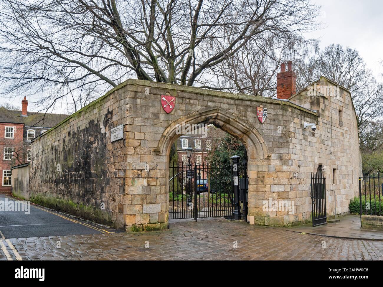 YORK ANGLETERRE PUREY CUST À L'INTÉRIEUR D'UN ANCIEN BÂTIMENT EN COUR PRECENTORS Banque D'Images