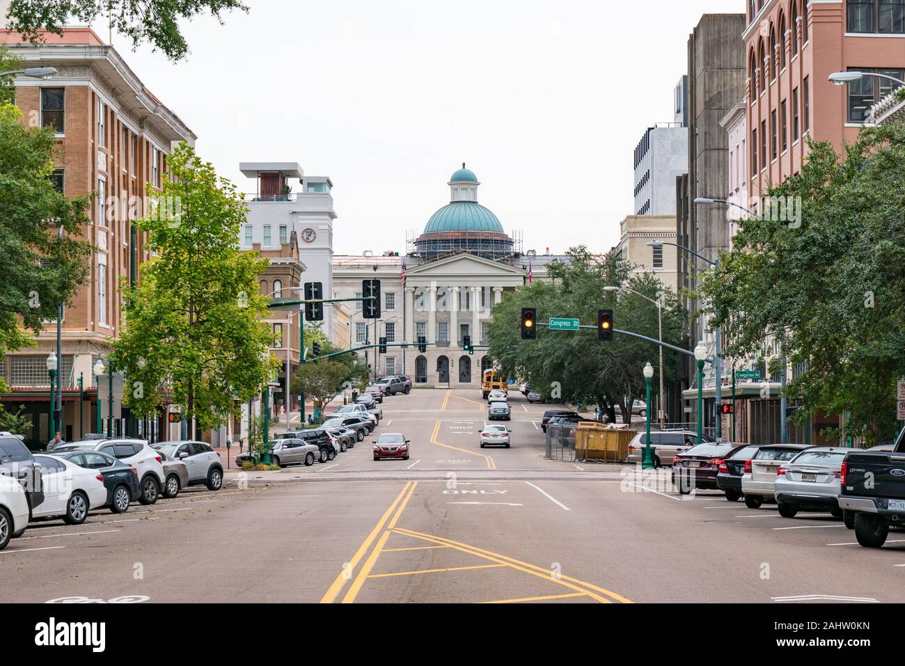 Jackson, MS - 7 octobre 2019 : Ancien bâtiment de Capitol Mississippi Capitol Street à Jackson Banque D'Images