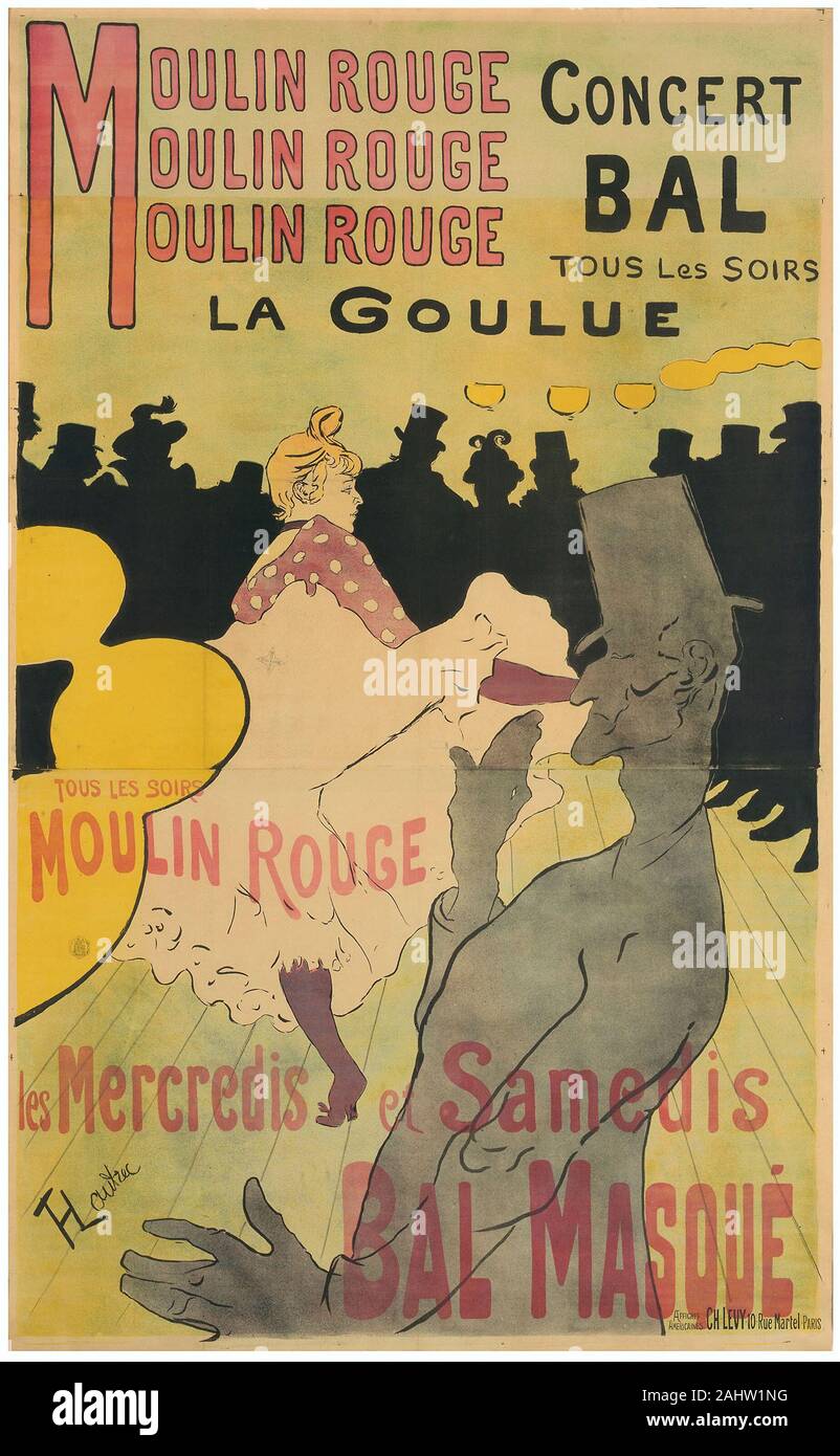 Henri de Toulouse-Lautrec. Moulin Rouge, la goulue. 1891. La France. Lithographie couleur sur papier vélin beige Banque D'Images