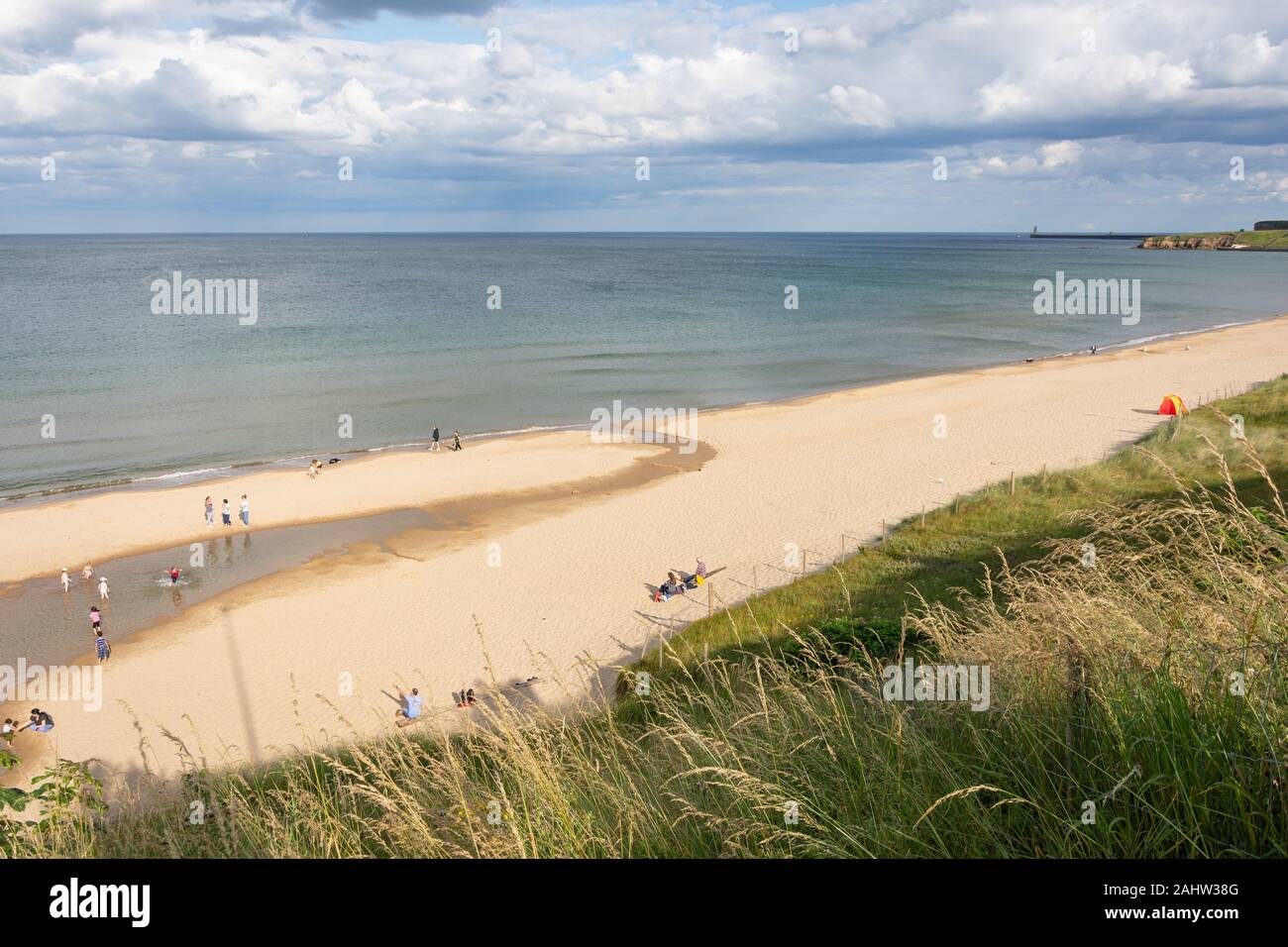 Long Sands Beach, Tynemouth, Tyne et Wear, Angleterre, Royaume-Uni Banque D'Images
