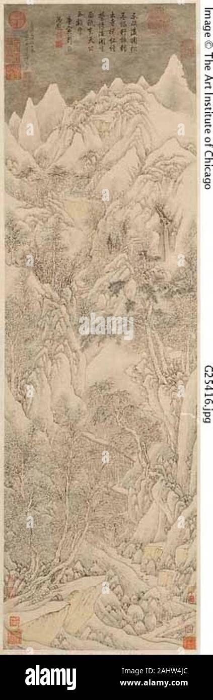 Wen Boren. Paysage. 1515-1575. La Chine. Défilement pendaison ; l'encre sur papier Banque D'Images
